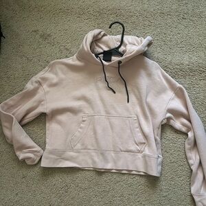 RVCA Women's like cream pink cropped hoodie